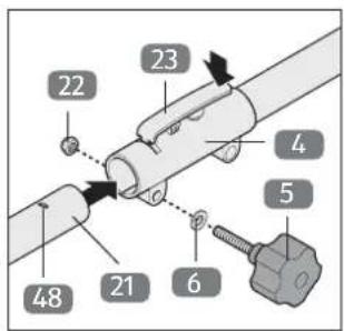 Gardenline GLBC 431 AS - A hajtórúd felszerelése - 1