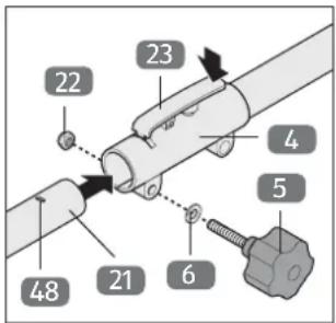Gardenline GLBC 431 AS - Montage des Antriebsgestänges - 1
