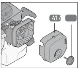 Gardenline GLBC 431 AS - vTegye vissza a fedelet és csavarozza rá a csavarral. A gázhuzal beállítása - 1