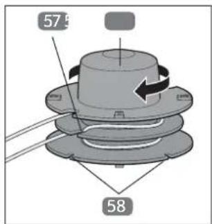 Gardenline GLBC 431 AS - Aggiungere nuovo filo di taglio nella bobina - 3
