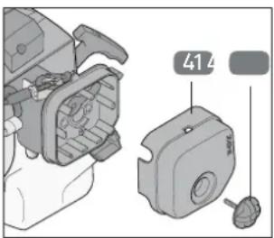 Gardenline GLBC 431 AS - Znova namestite pokrov in ga dobro pritrdite z vijakom. Nastavitev žice za plin - 1