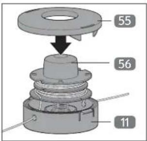 Gardenline GLBC 431 AS - Polnjenje tuljave z nitko - 4