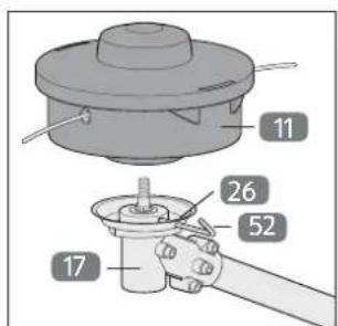 Gardenline GLBC 431 AS - Üzemelés vágószállal: A damilorsó felszerelése - 2