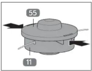 Gardenline GLBC 431 AS - Fadenspule mit neuem Schnittfaden befüllen - 2