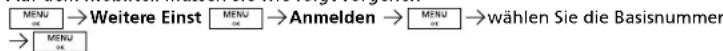 Jacob Jensen T80 - Auf dem Mobilteil müssen Sie wie folgt vorgehen - 1