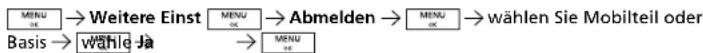 Jacob Jensen T80 - Abmeldung des Mobilteiles oder Basisstation - 1