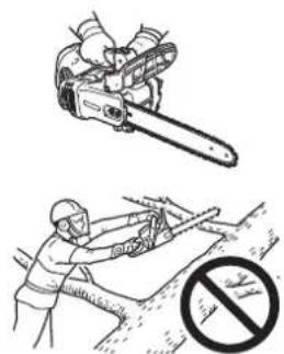 Shindaiwa 320TS - Précautions de sécurité contre les rebonds - 4