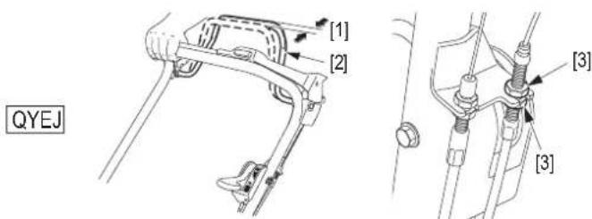 Honda HRX476C - AJUSTE DEL CABLE DEL CAMBIO - 3