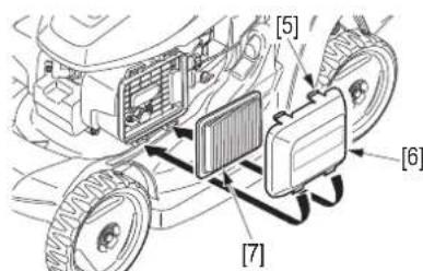 Honda HRX476C - Ga bij het controeren van het luchtfilter als volgt te werk: - 1