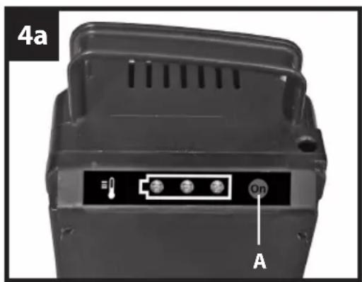 Gardenline GLAR 36 Li - Affichage du niveau de charge de l'accumulateur (Figure 4a-4b) - 1