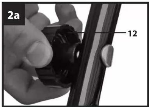 Gardenline GLAR 36 Li - Montaggio del manico (Fig. da 2a a 2b) - 1