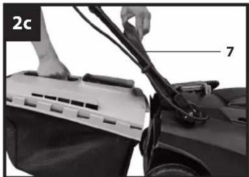 Gardenline GLAR 36 Li - Montaža potisnega ročaja (slike 2a do 2b) - 3