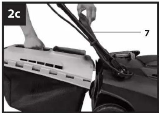 Gardenline GLAR 36 Li - Montage du panier collecteur (Figure 2c) - 1