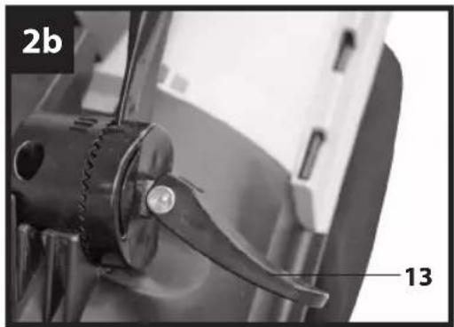 Gardenline GLAR 36 Li - Montaža potisnega ročaja (slike 2a do 2b) - 2