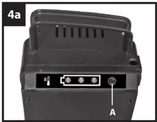 Gardenline GLAR 36 Li - Indicazione del livello della batteria (Fig. 4a - 4b) - 1