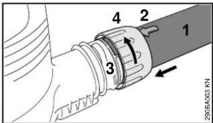 STIHL SH 56 - Montere blåserøret BGE 71, BGE 81 - 1