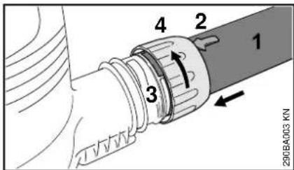 STIHL SH 56 - Montar o tubo soprador BGE 71, BGE 81 - 1