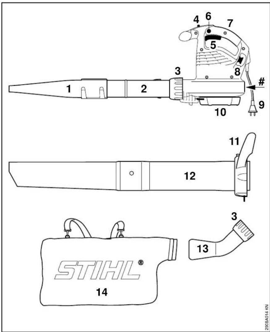 STIHL SH 56 - Componenti principali - 1