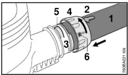STIHL SH 56 - A fúvócső felszerelése BGE 61 - 1