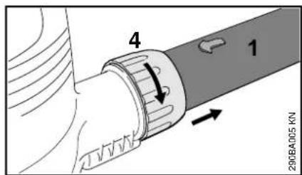 STIHL SH 56 - Montar o tubo soprador BGE 71, BGE 81 - 4