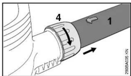 STIHL SH 56 - Montaggio del tubo soffiante BGE 71, BGE 81 - 4