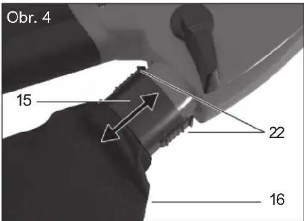 Grizzly ELS 2402 E - Vyprázdnenie záchytného vreca (obr. 4): - 3