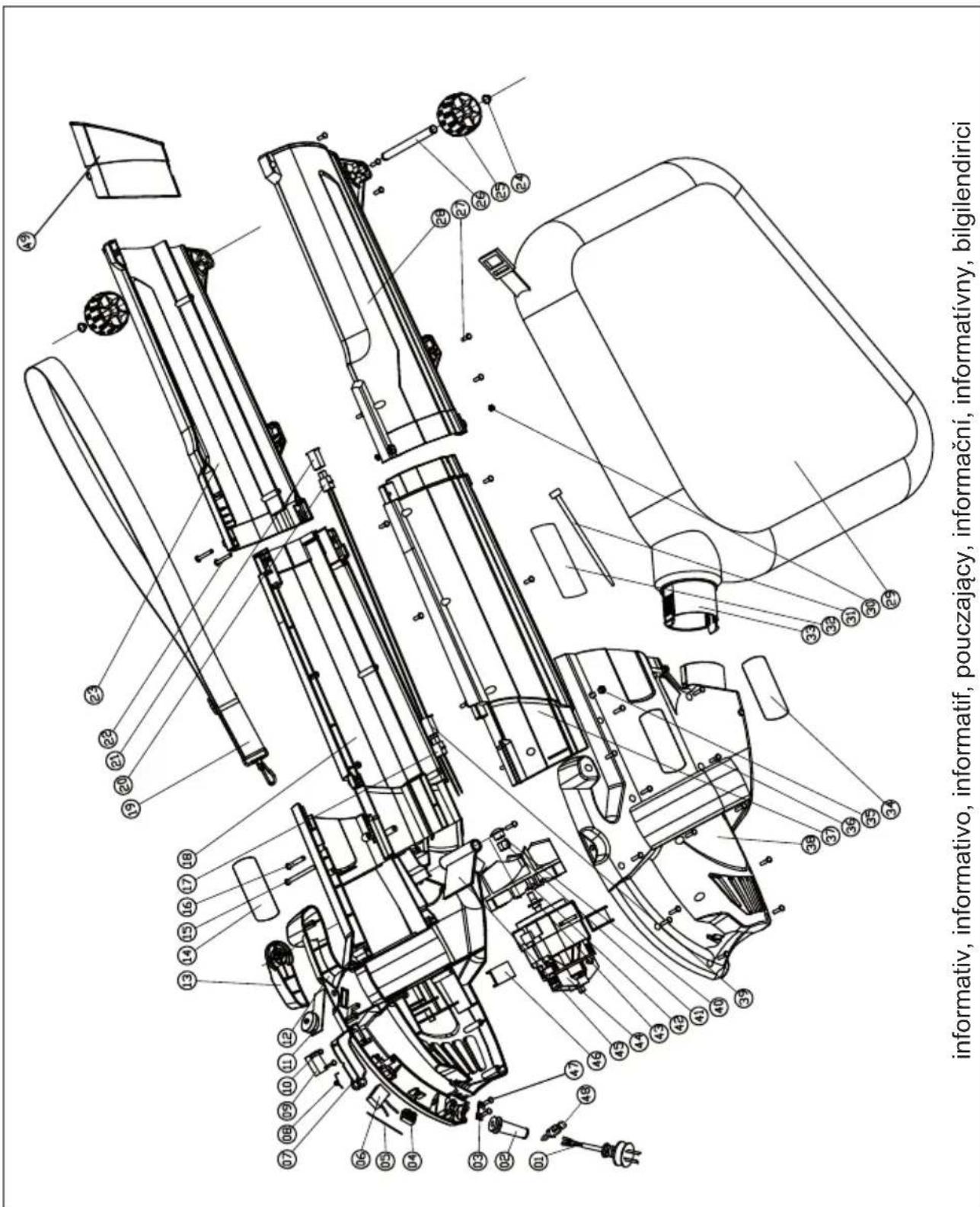Grizzly ELS 2402 E - Explosionszeichnung • Disegno esploso Vue éclatée • Designação de explosão Rysunek samorozwijajacy • Rozvinutý vykres Vykres náhradnych dielov • Robbantott ábra - 1