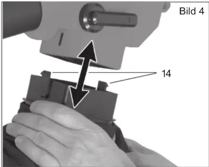 Grizzly ELS 2201 - Fangsack entleeren (Bild 4): - 2