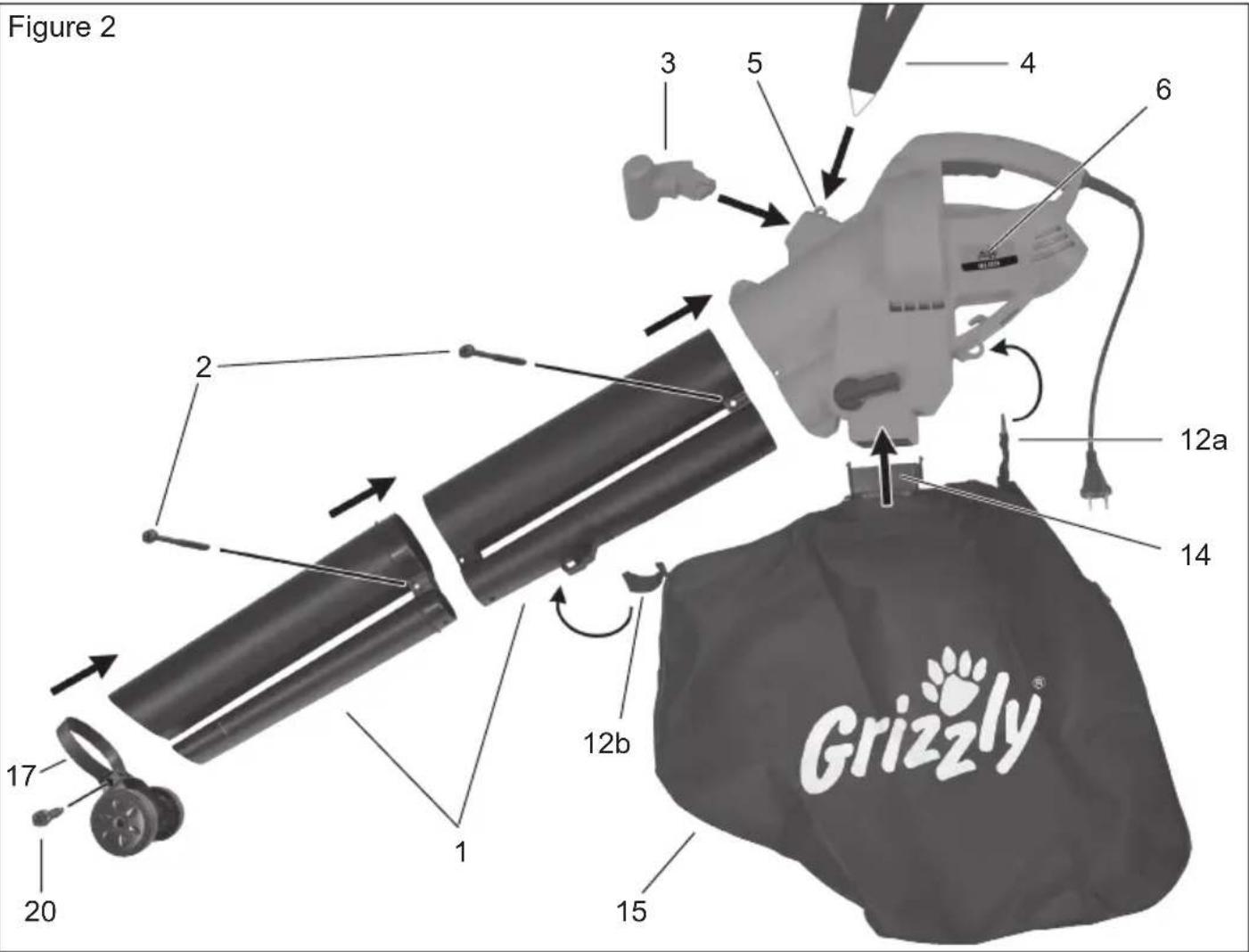 Grizzly ELS 2201 - Accrochage de la bretelle - 1
