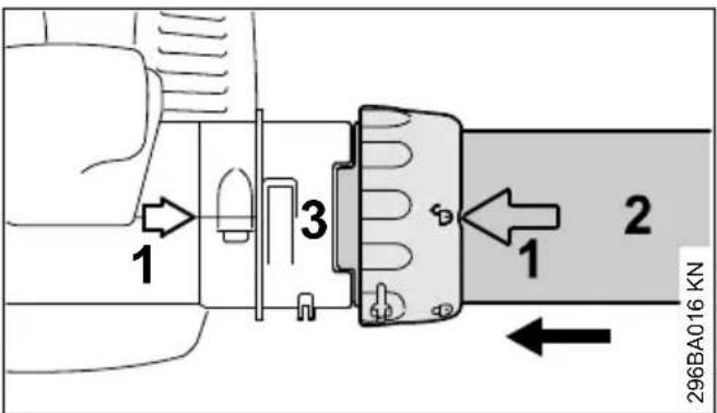 STIHL BG 86 - Montaggio del tubo soffiatore - 1