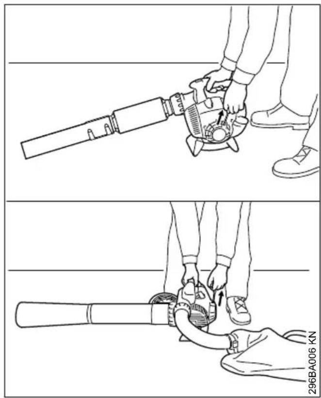 STIHL BG 66 - Mise en route du moteur - 6