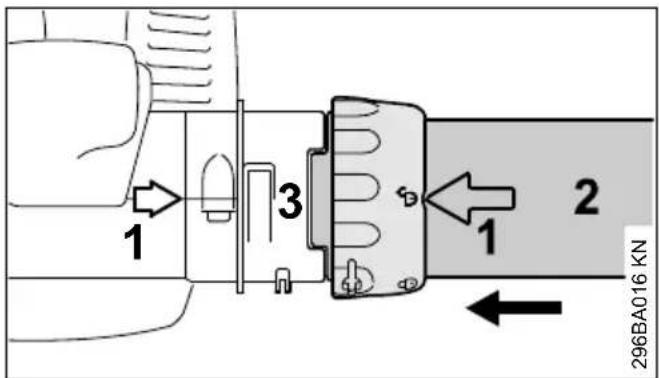 STIHL BG 56 - Montaggio del tubo soffiatore - 1