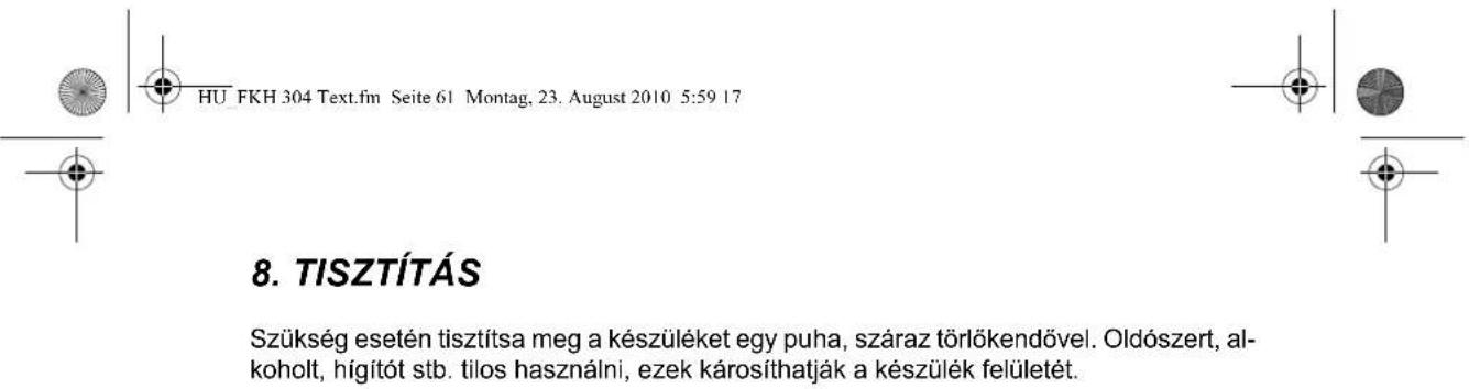 Tevion FKH 304 - VEZETÉKES ÜZEMMOD - 6