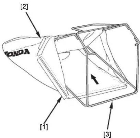 Honda HRM536C - Retrait du sac - 1