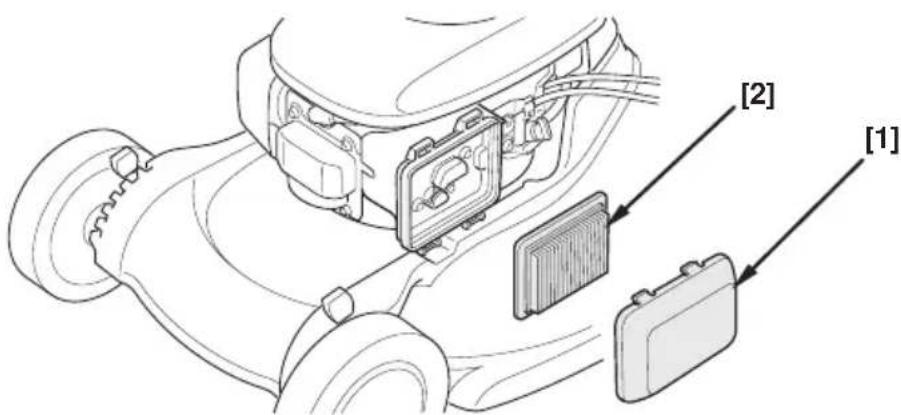 Honda HRM536C - Inspection du filtré à air - 1