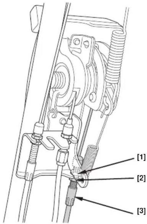 Honda HRB536C - Réglage du cable d'embrayage (HXE) - 4