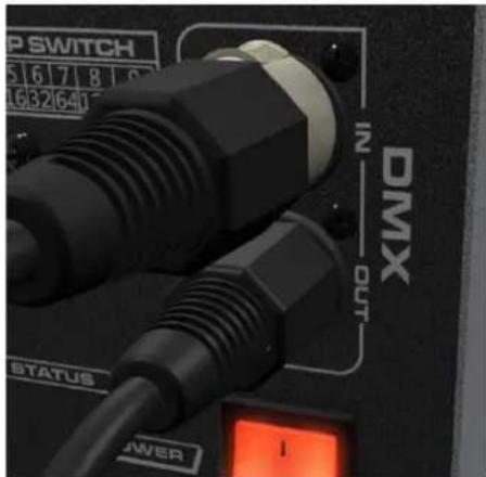 P SWITCH 5 | 6 | 7 | 8 | 9 16/321641 IN DMX OUT STATUS POWER