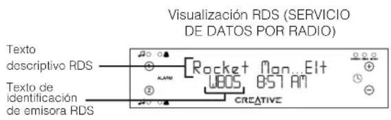 CREATIVE CD 740 - Selección de las visualizaciones de texto - 1