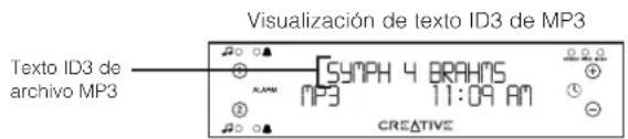 CREATIVE CD 740 - Selección de las visualizaciones de texto - 3