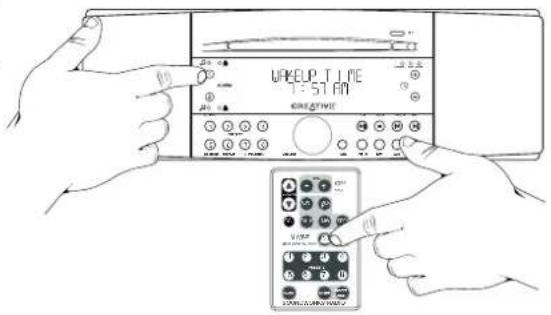 CREATIVE CD 740 - Adjusting The Wakeup Settings - 1