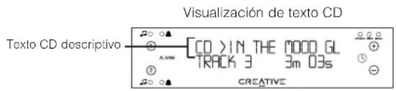 CREATIVE CD 740 - Selección de las visualizaciones de texto - 2