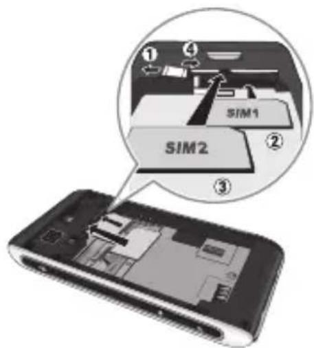LG GX500 - Instale o cartão SIM - 1