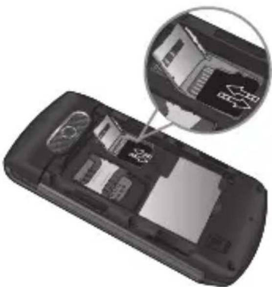 LG GU230 - Installation d'une carte mémoire - 1