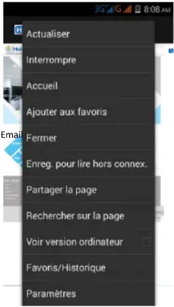 HAIER W816 - Navigation sur les pages web - 4