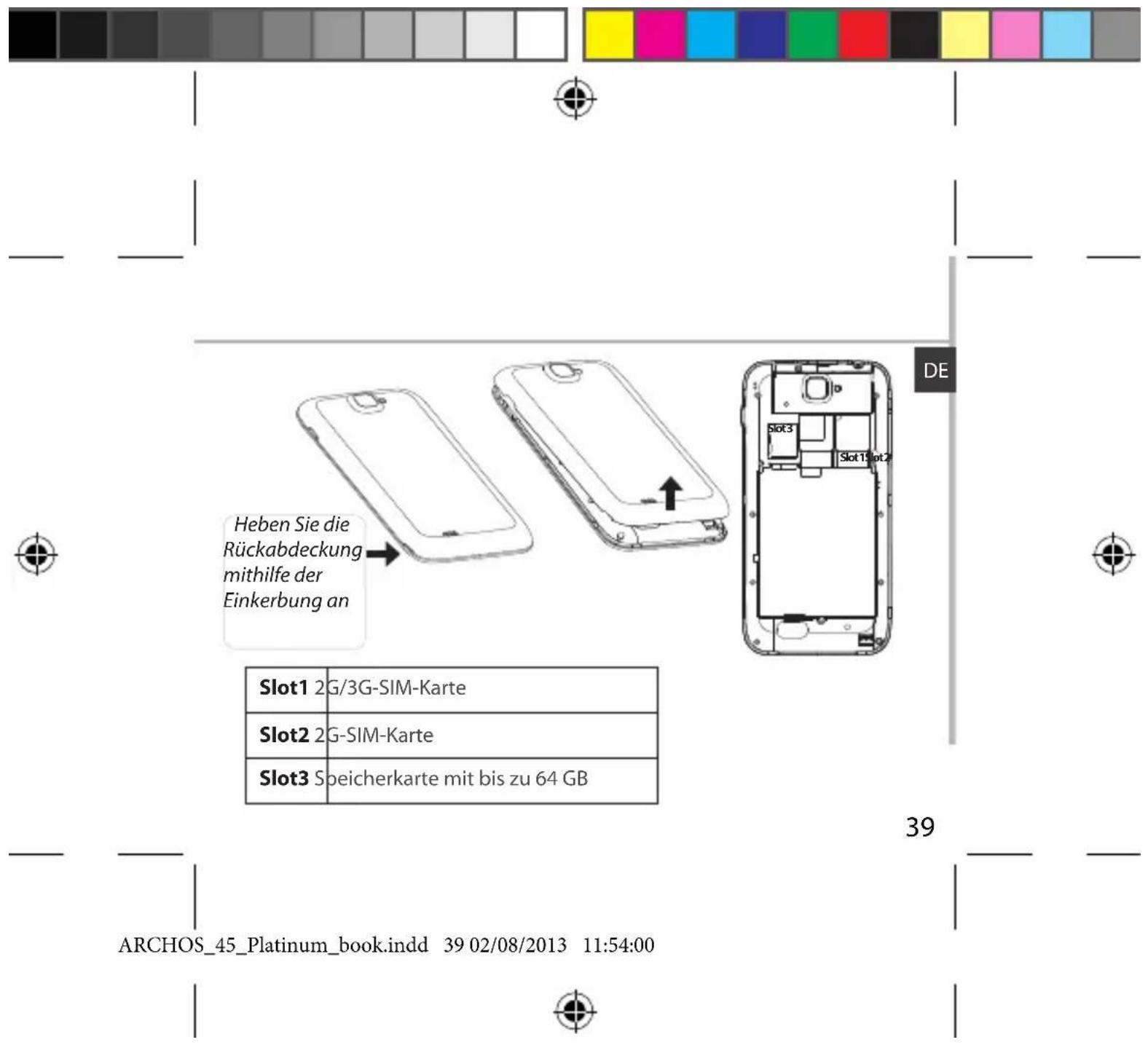 ARCHOS 45 Platinum - Beschreibung des Geräts - 4
