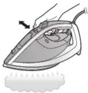 PANASONIC NIWT980 - Use iron after holding it horizontally and setting the Steam/Dry Selector to the Steam position. - 1