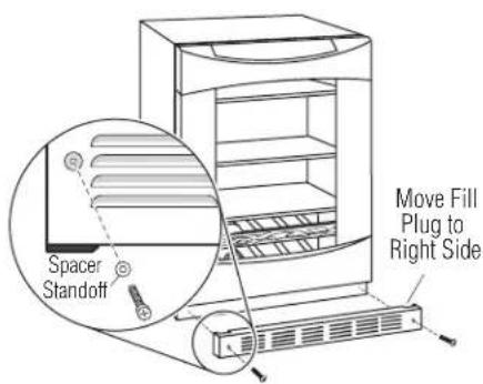 Spacer Standoff Move Fill Plug to Right Side