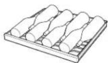 GE Profile PCR06WATSS - Suggested storing and serving temperatures for wine - 1