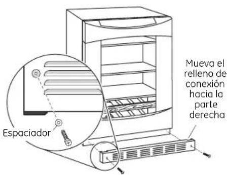 Espaciador Mueva el relleno de conexión hacia la parte derecha