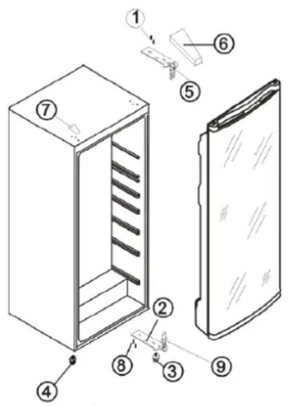 CONTINENTAL EDISON CECWC119 - CHANGEMENT DU SENS D'OUVERTURE DE LA PORTE - 1